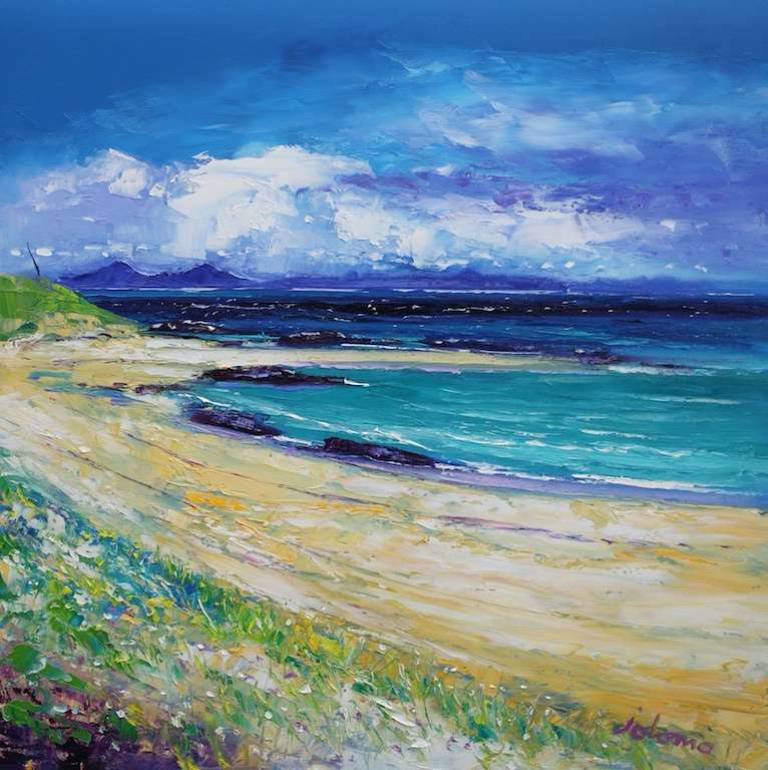 Fresh Seas Balnahard Beach Isle of Colonsay 24x24 - John Lowrie Morrison
