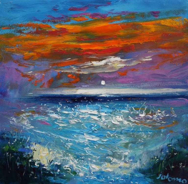 Spindrift Mermaid's Bay Isle of Benbecula 16x16.jpg - John Lowrie Morrison