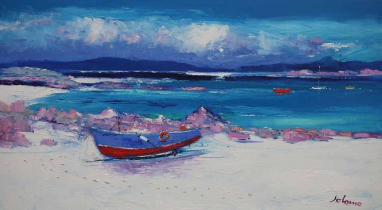 The Blue Boat Isle of Iona 18x32.jpg - John Lowrie Morrison