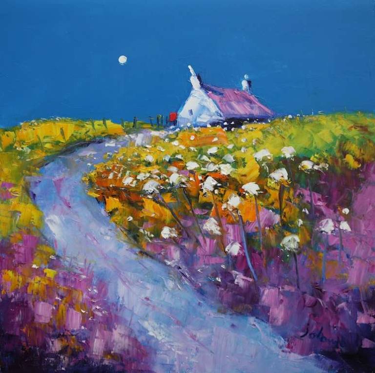 The Pink Roof Isle of Mull 24x24.jpg - John Lowrie Morrison