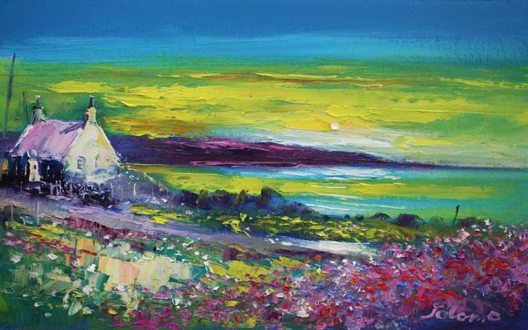 Wild Heather The Mull of Kintyre 10x16.jpg - John Lowrie Morrison