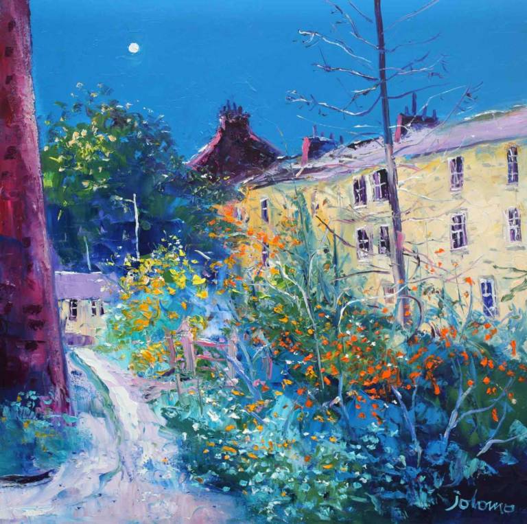 The Back Lane of Kelvinside Gardens Glasgow 24x24  - John Lowrie Morrison