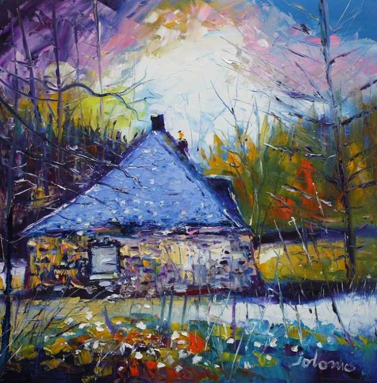 The Old Drovers Inn off the Cuilt Road Carbeth 10x18 - John Lowrie Morrison