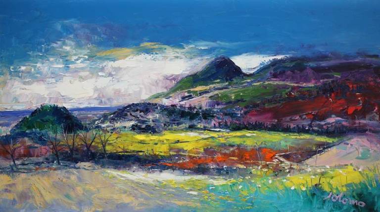 Duntreath and Dumgoyne Hills looking from Carbeth 18x32 SOLD - John Lowrie Morrison