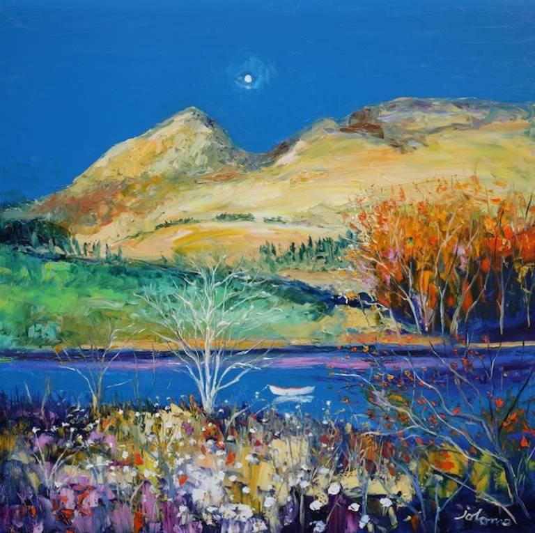 The Carbeth Loch looking to Dumgoyne 36x36 SOLD - John Lowrie Morrison