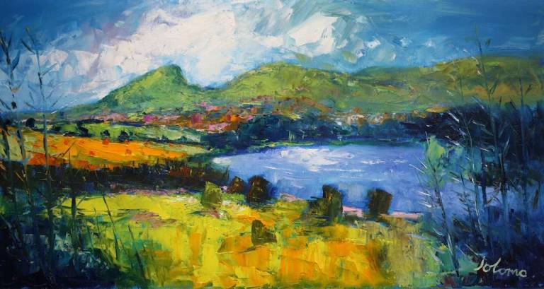 Autumnlight The Carbeth Loch 16x30 - John Lowrie Morrison