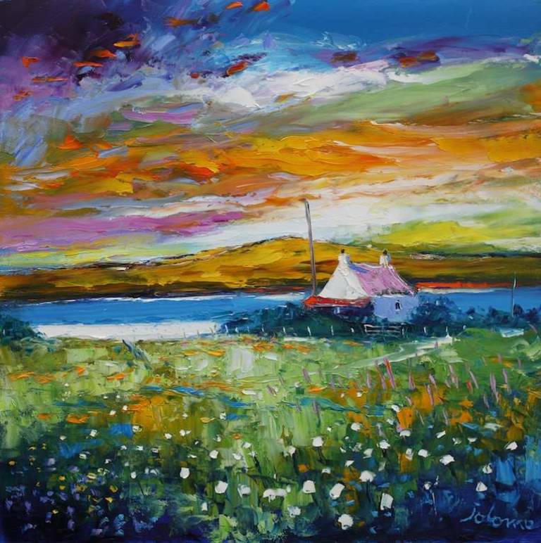 Early Morning Autumnlight Isle of Gigha 24x24 - John Lowrie Morrison