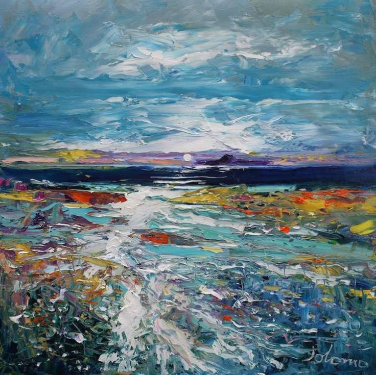 Incoming Tide Isle of Iona Looking To The Dutchman's Cap 16x16 - John Lowrie Morrison