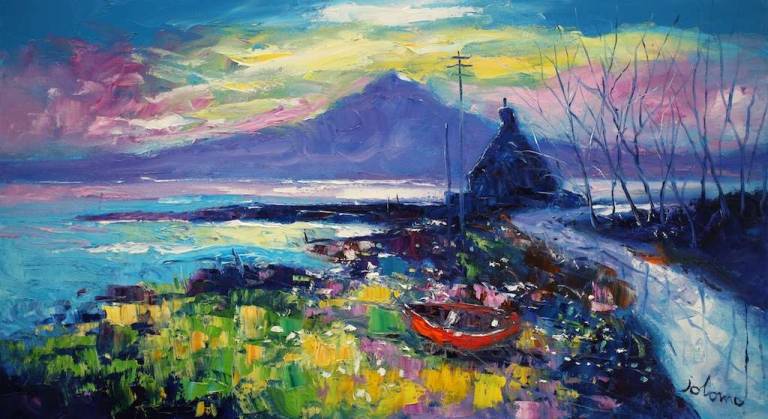 A Dawnlight at Aros Sound of Mull 18x32 - John Lowrie Morrison