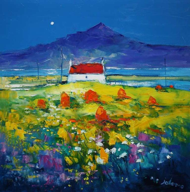 Wee Haystacks South Uist 24x24 - John Lowrie Morrison