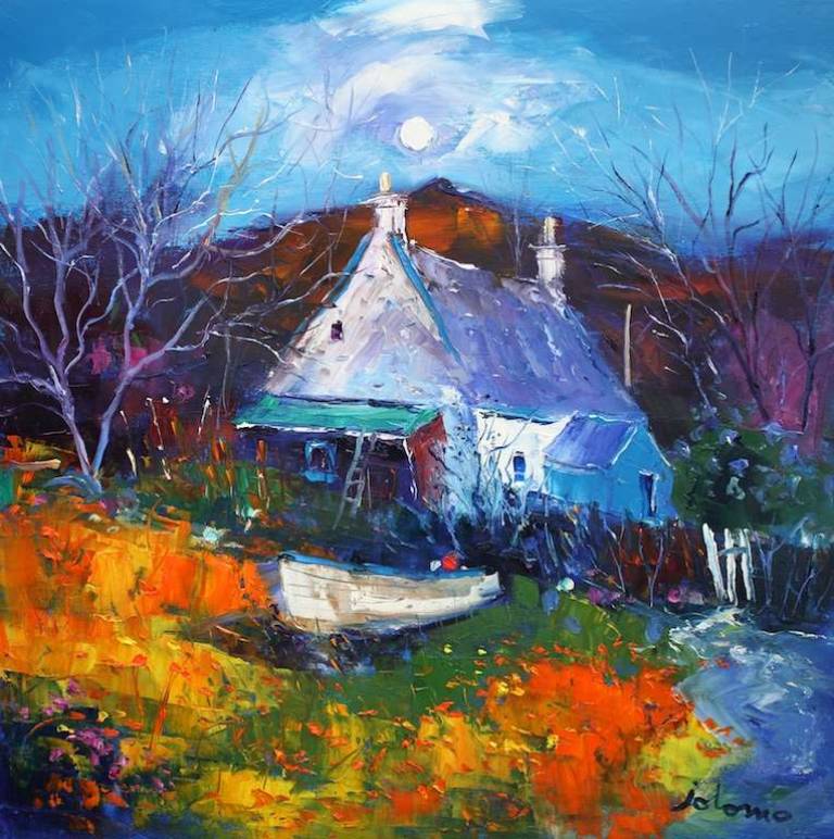 Eveninglight Ballygown Isle of Mull 20x20 - John Lowrie Morrison