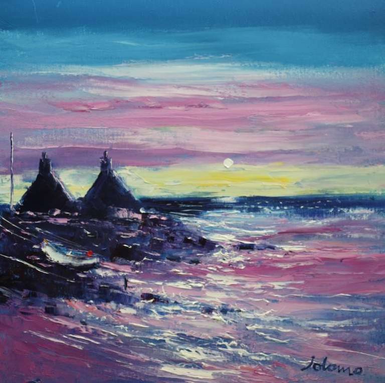 Eveninglight Mannal Isle of Tiree 16x16 - John Lowrie Morrison