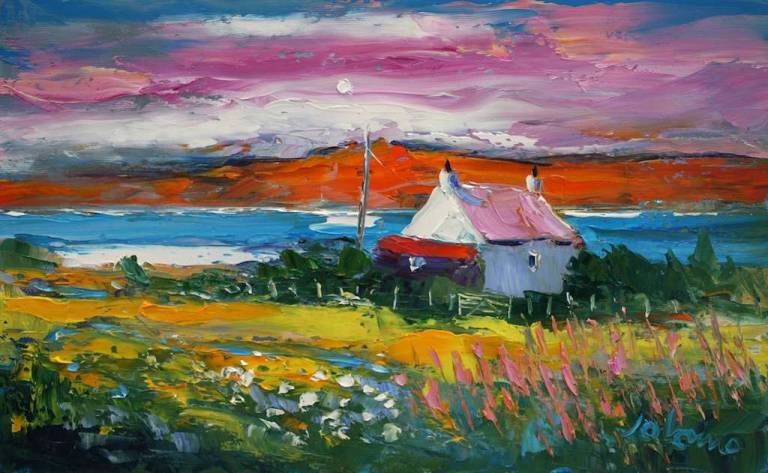 Soft Dawnlight Isle of Gigha 10x16 - John Lowrie Morrison