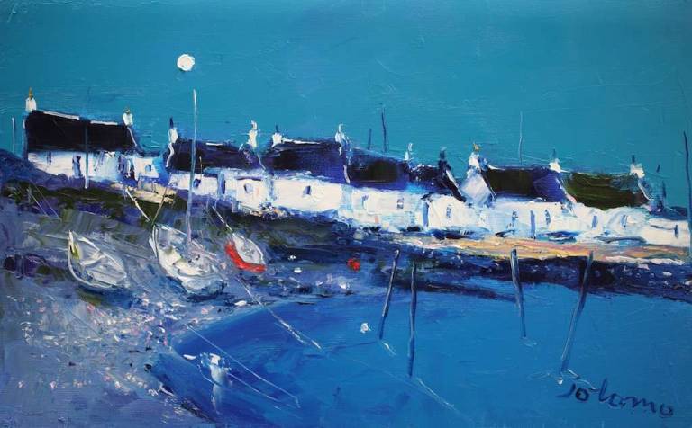 Beached Boats Easdale Island 10x16 SOLD - John Lowrie Morrison