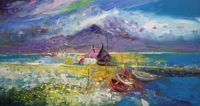 Storm Coming In South Uist 16x30 - John Lowrie Morrison