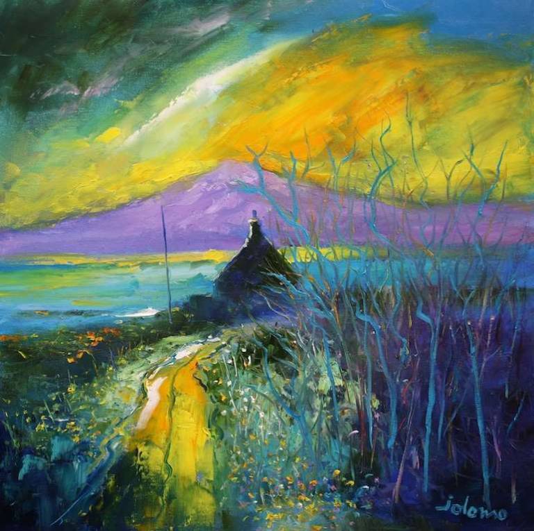 An Early Dawnlight over Aros Isle of Mull 20x20 - John Lowrie Morrison