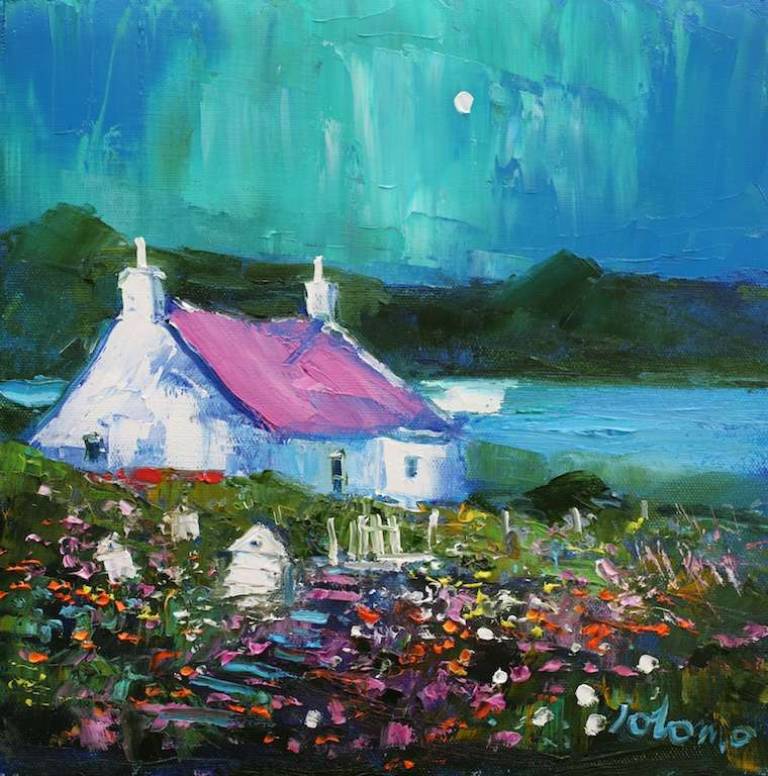 Stormy Skies Ullinish Isle of Skye 12x12 - John Lowrie Morrison