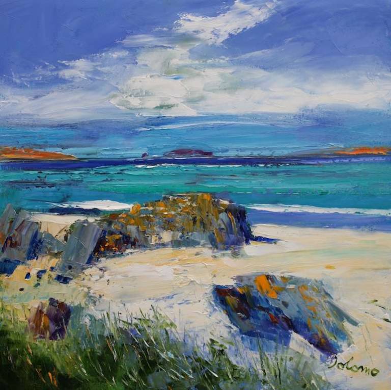 The Rocks of Bosta Beach Great Bernera Isle of Lewis 20x20 - John Lowrie Morrison