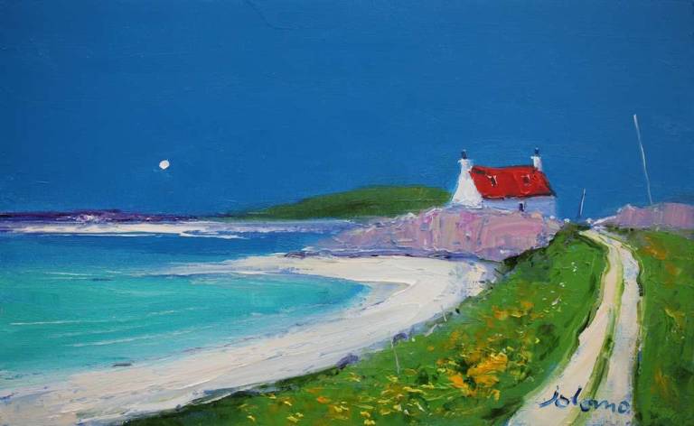 The Shell Beach Isle of Barra Airport 10x16 - John Lowrie Morrison