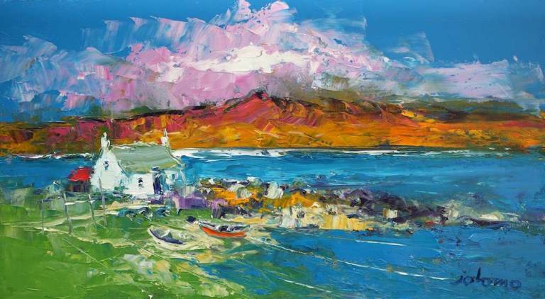 Beached Boats Isle of Benbecula 10x18 - John Lowrie Morrison