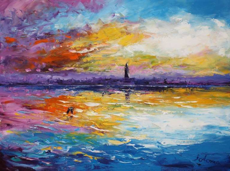 Sunrise Isola San't Erasmo Venetian Lagoon 18x24 - John Lowrie Morrison