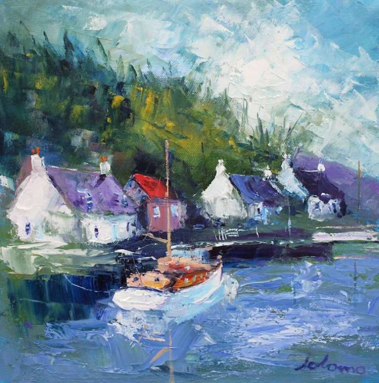 Summerlight Bellanoch Crinan Canal 12x12 - John Lowrie Morrison