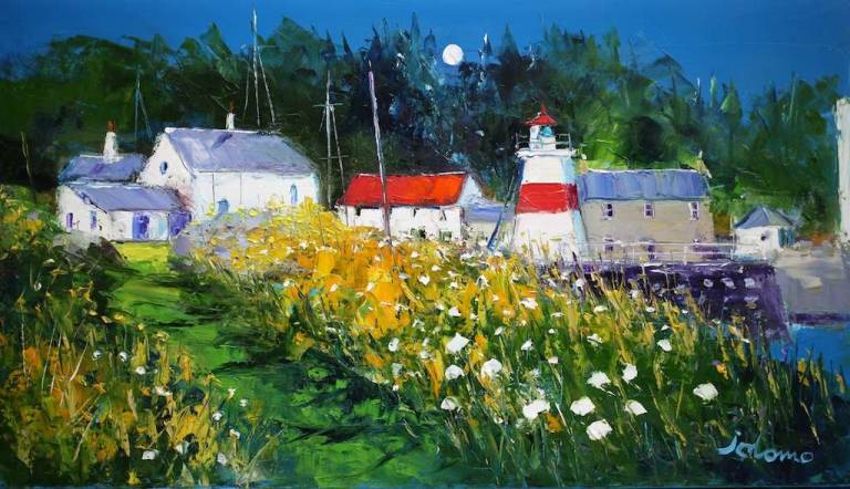 The Wee Lighthouse Crinan 14x24 - John Lowrie Morrison