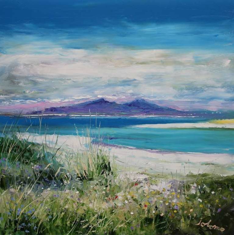 Soft Eveninglight South Uist 24x24 - John Lowrie Morrison