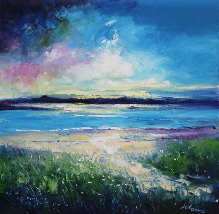 Early Morninglight Ardminish Bay Isle of Gigha 24x24 - John Lowrie Morrison