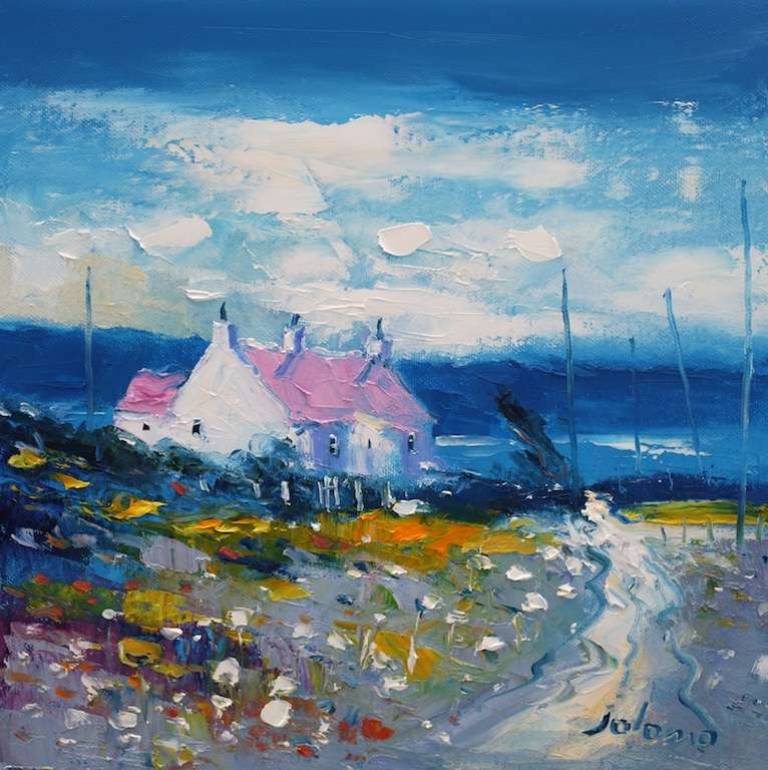 Evening Summerlight South End Isle of Gigha 12x12 - John Lowrie Morrison