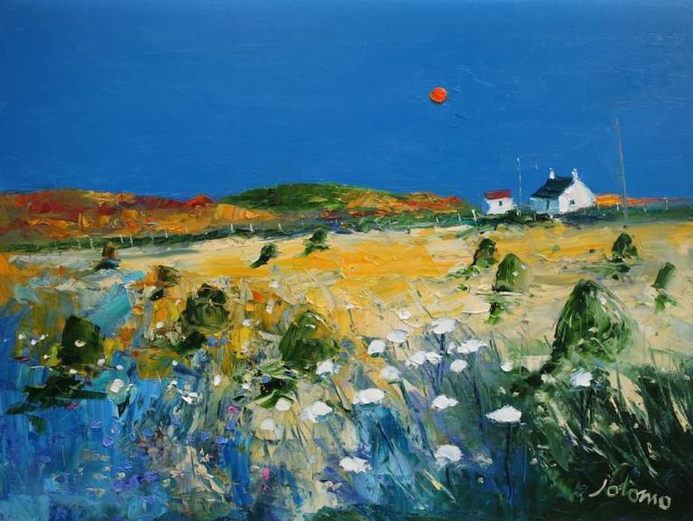 Haystacks South Uist 18x24 - John Lowrie Morrison