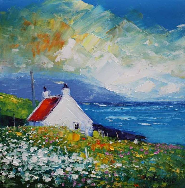 Summerlight on the Shiants 12x12 - John Lowrie Morrison