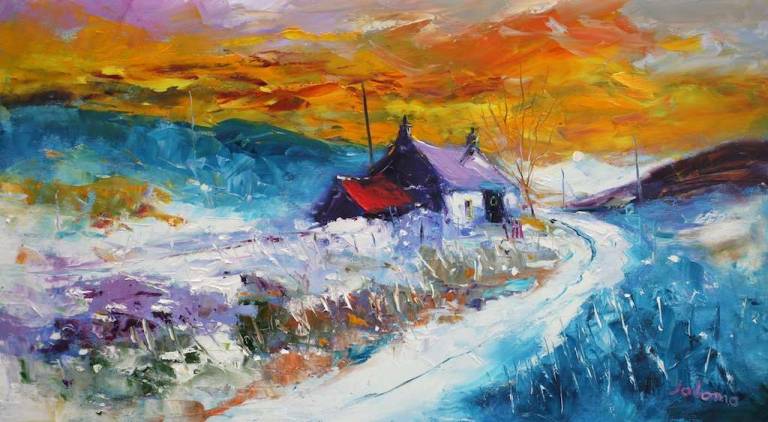 An Early Frosty Morninglightt Tayvallich Argyll 18x32 - John Lowrie Morrison