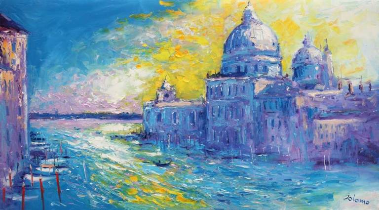 Morninglight on the Grand Canal Venice 18x32 SOLD - John Lowrie Morrison