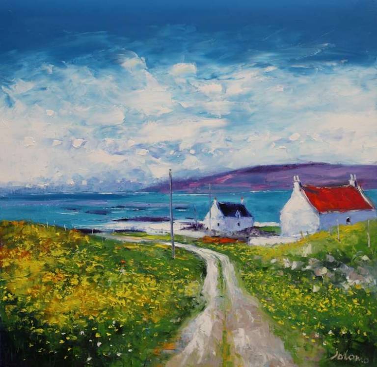 Summerlight Isle of Eriskay 30x30 - John Lowrie Morrison