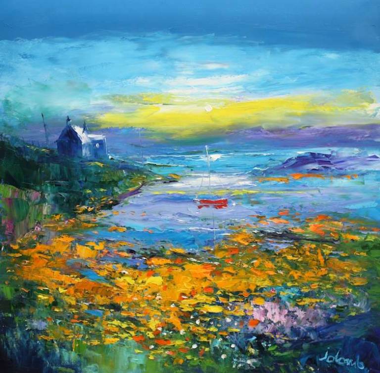 Dawnlight Earsary Isle of Barra 24x24 - John Lowrie Morrison