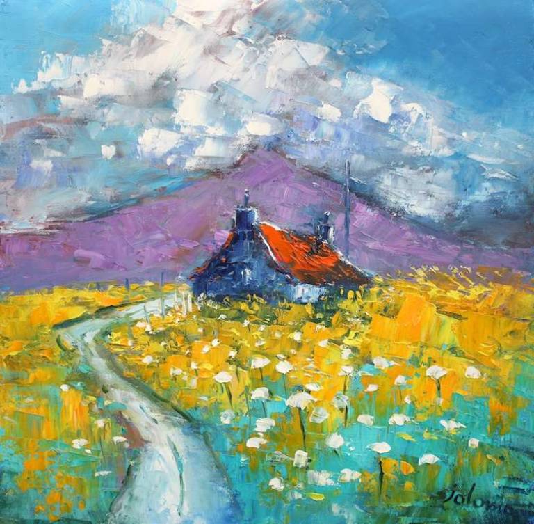 Hill Croft South Uist 16x16 - John Lowrie Morrison