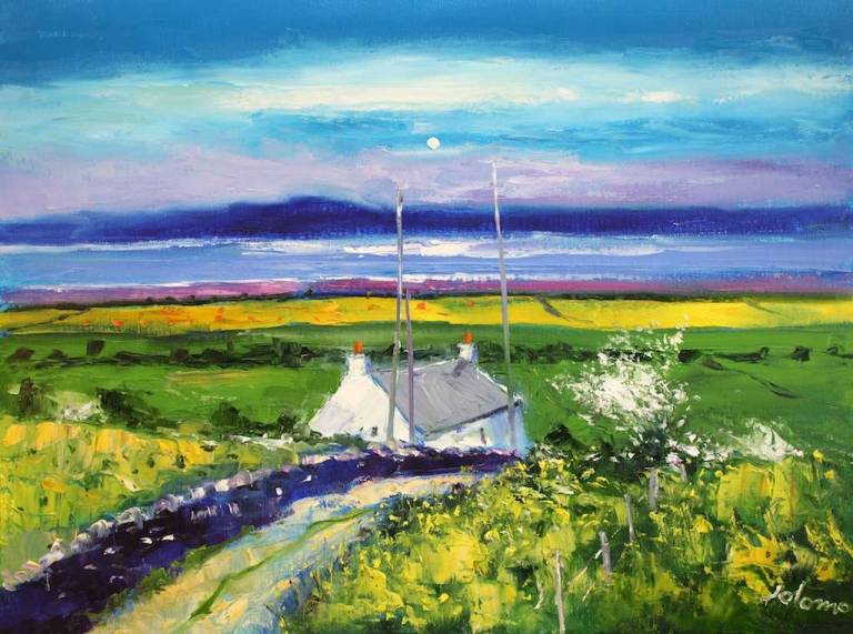 Spring Blossoms Kerry Fearn Isle of Bute 18x24 - John Lowrie Morrison