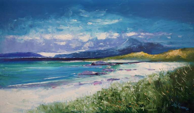 Early Morninglight Traigh An T-Suidhe Iona 20x34 - John Lowrie Morrison