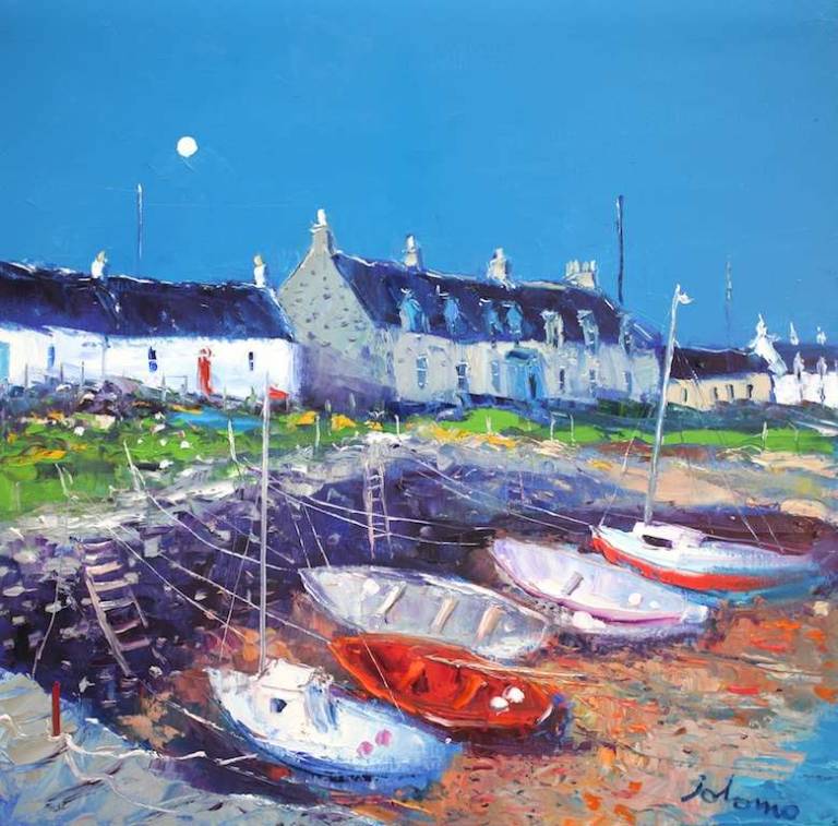 A Summer Gloaming Arinagour Isle Of Coll 24x24 - John Lowrie Morrison