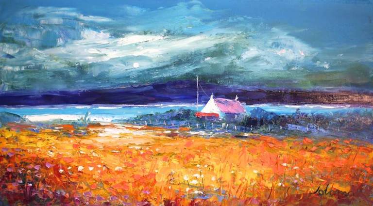 Dawnlight Over Kintyre Looking From Isle of Gigha 10x18 - John Lowrie Morrison