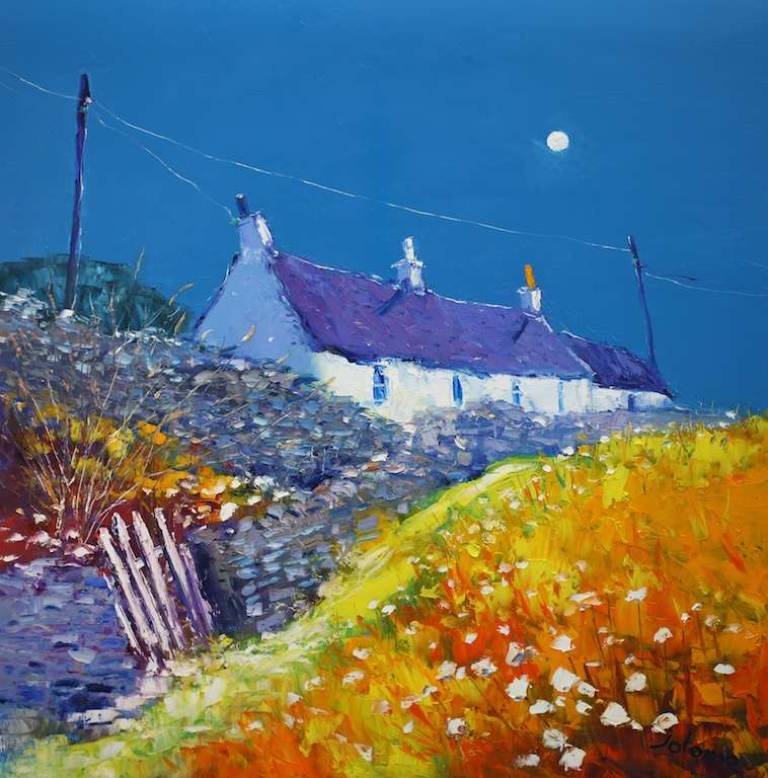 Eveninglight Easdale Island The Slate Isles 30x30 - John Lowrie Morrison