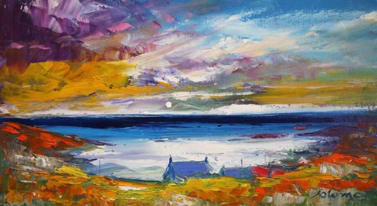 Morninglight On The Golden Road Isle Of Harris 10x18 - John Lowrie Morrison