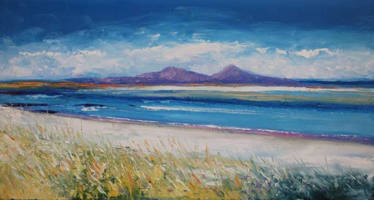 Soft Summer Eveninglight Isle Of Benbecula 16x30 - John Lowrie Morrison
