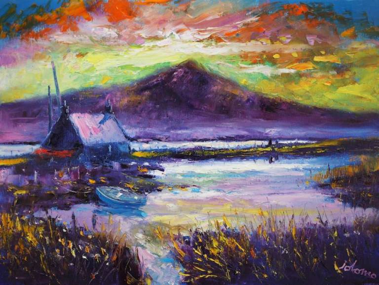 An Evening Gloaming South Uist 18x24 - John Lowrie Morrison