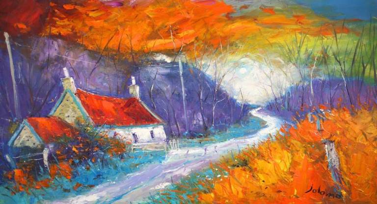 Autumnlight Knapdale Argyll 18x32 - John Lowrie Morrison