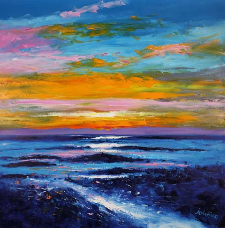 Eveninglight Kilchattan Isle of Colonsay 30x30 - John Lowrie Morrison