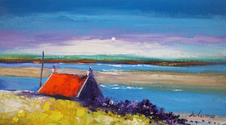 Misty Eveninglight Crois Mhor Croft Isle Of Islay 10x18 - John Lowrie Morrison