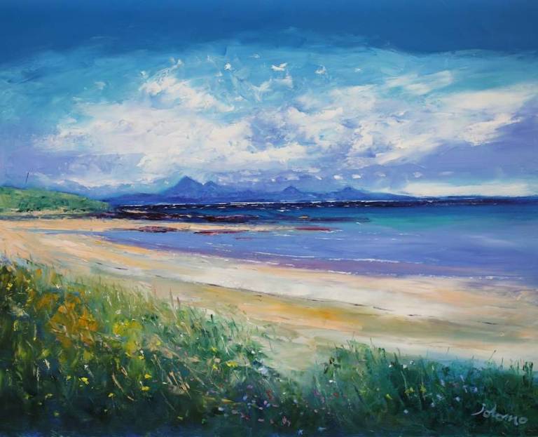 Balnahard Beach Isle of Colonsay Summerlight 24x30 - John Lowrie Morrison