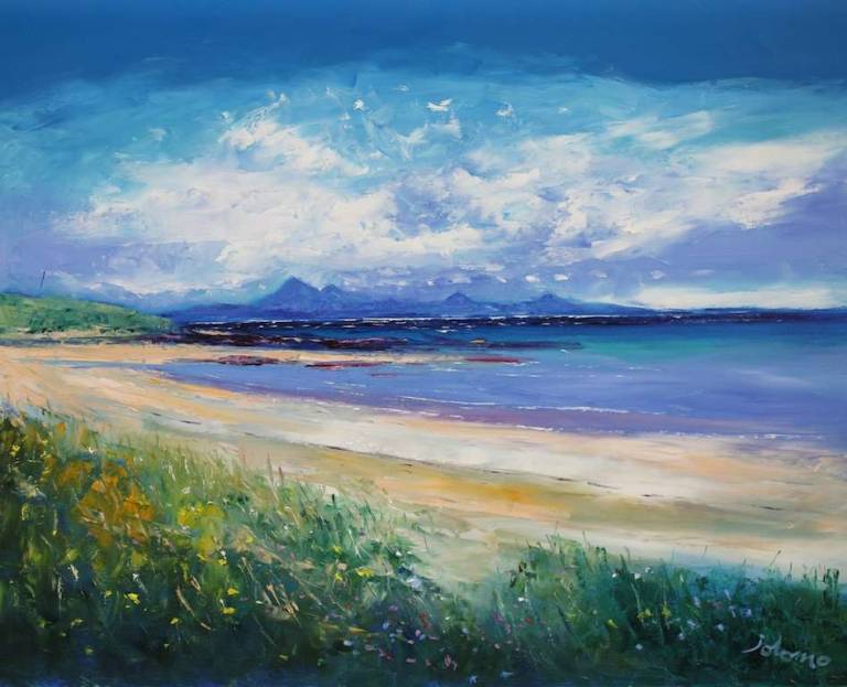 Balnahard Beach Isle of Colonsay Summerlight 24x30 - John Lowrie Morrison